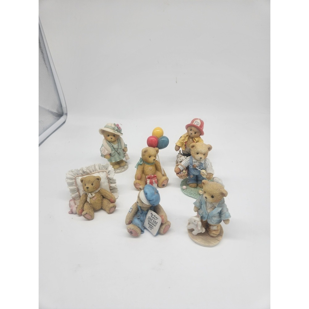 Lot Of 7 Vintage Cherished‎ Teddies Bear Figurines